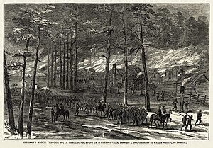 William Waud - Burning of McPhersonville 1865 - final Harper's Weekly version.jpg