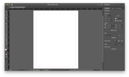 Adobe InDesign 2020 in esecuzione su macOS Catalina