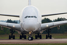 The characteristic ovoid fuselage Airbus A380 on MAKS 2011.jpg