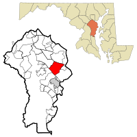 Anne Arundel County Maryland Incorporated and Unincorporated areas Arnold Highlighted.svg