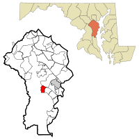 Location of Riva, Maryland