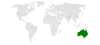 Location map for Australia and Nepal.