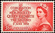На австралийской марке в честь коронации