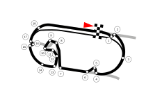 2016 Formula E layout of the Autódromo Hermanos Rodríguez