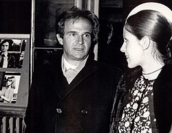 François Truffaut és Claude Jade a harmadik közös filmjük, a Menekülő szerelem című premierjében 1979-ben