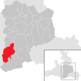 Poloha obce Bad Hofgastein v okrese St. Johann im Pongau (klikacia mapa)