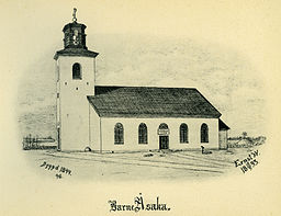 Kyrkan på teckning 1893.