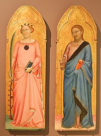 Bernardo Daddi, Catherine d'Alexandrie et Jacopo Maggiore, 1345 ca.