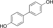 Displayed structure of a 4,4′-biphenol molecule