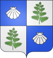 Inquartato: nel 1º e nel 4º d'azzurro alla conchiglia d'argento; nel 2º e nel 3º d'argento al ramo di felce di verde in palo (famiglia Abot de Bourgneuf, Francia)