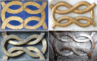 Bourchier knot compilation, Tawstock Church, Devon BourchierKnot Compilation TawstockChurch Devon.png