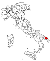 Položaj Provincije Brindizi u Italiji