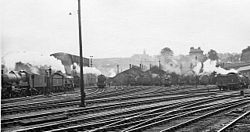 Bristol Bath Road depot under British Railways, 2 August 1958, as viewed from platform 2A of Bristol Temple Meads Bristol Bath Road 2 Locomotive Depot 2066775 4d0e51a3.jpg