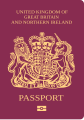 2019年3月至2020年3月間簽發的英國公民護照封面。