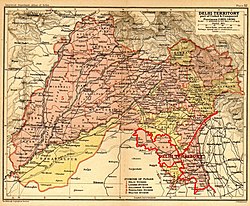 Ballabhgarh shown in Delhi Territory, near of Gurgaon, Imperial Gazetteer of India, 1908