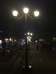 The night view of the strand in Chandannagar Chandannagar Strand Night View.jpg