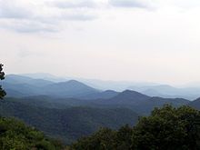 Blue Ridge Mountains, viewed from Chimney Rock Mountain Overlook in North Carolina Chimney Rock Mountain Overlook.jpg