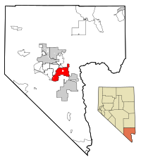 Location of Henderson in Clark County, நெவாடா