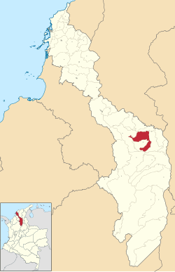 Vị trí của khu tự quản Barranco de Loba trong tỉnh Bolívar