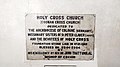 Inscription at Holy Cross Church