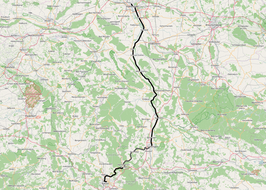 Spoorlijn Hannover - Kassel op de kaart