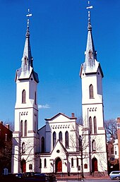 Evangelical Lutheran church in Frederick, built in 1752 Evangelical Lutheran on East Church Street - panoramio.jpg