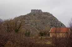 View of Fort Kosmač from the Budva-Cetinje road