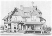 H. J. Rogers' home in Appleton, Wisconsin, now known as the Hearthstone Historic House Museum, one of the few surviving examples of the wiring and lighting fixtures from the dawn of the electrical age Hearthstone 1887.jpg