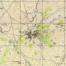 Серия исторических карт Тель-эс-Сафи (1940-е годы с современным наложением) .jpg