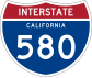 Interstate 580 marker