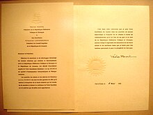 A 1992 letter of credence, written in French, for the Czechoslovakian Ambassador to Lithuania, signed by the President of Czechoslovakia and addressed to his Lithuanian counterpart Juraj Nemes letter of credence.JPG