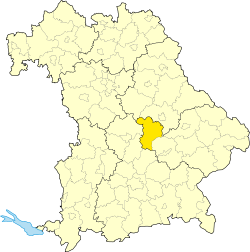 Zemský okres Kelheim na mapě Bavorska