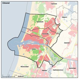 Kaart IJmond per 1 januari 2019