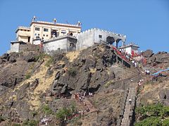 Kali Mata Temple with pathway of steps, Gujarat