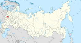 Die ligging van Kaloega-oblast in Rusland.