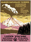 Lassen Volcanic National Park poster (1938)