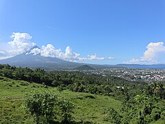 Legazpi City-Mount Mayon skyline Estanza PM cloudy summit