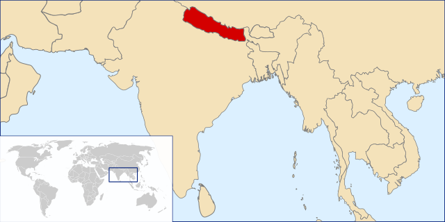 Localização de Nepal