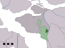 Lage von Tholen in der gleichnamigen Gemeinde