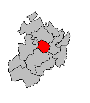 Kanton na mapě arrondissementu Dinan
