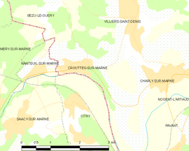 Mapa obce Crouttes-sur-Marne