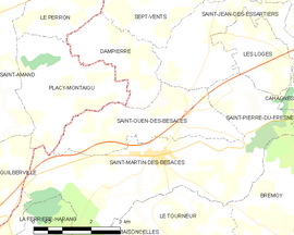 Mapa obce Saint-Ouen-des-Besaces