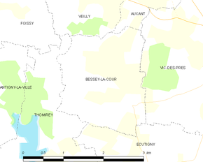 Poziția localității Bessey-la-Cour