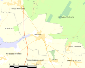 Mapa obce Nouvion