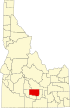 Map of Idaho highlighting Lincoln County.svg