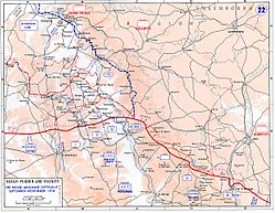 Carte de l'offensive de la Meuse-Argonne