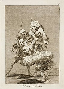 Capricho No. 77: Unos a otros (What one does to the other)