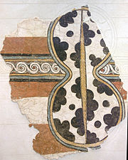 Изображение щита, фреска из Микен
