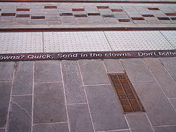 Lyrics to "Send in the Clowns", part of the tribute to Sarah Vaughan built into every station along this line NLRSendintheClowns.jpg