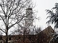 Neve sull'orologio della chiesa di Schivenoglia